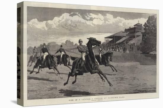 Won in a Canter, a Sketch at Sandown Park-John Charlton-Stretched Canvas