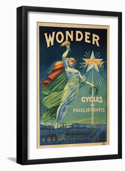 Wonder, Cycles et Pieces Detachees, circa 1910-null-Framed Premium Giclee Print