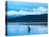 Wonder Lake in Denali National Park, Alaska.-Howard Newcomb-Stretched Canvas