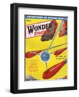 Wonder Stories, 3, 1932-Frank R Paul-Framed Art Print