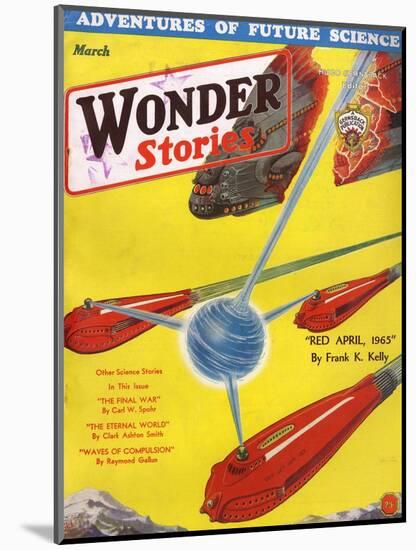 Wonder Stories, 3, 1932-Frank R Paul-Mounted Art Print