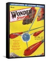 Wonder Stories, 3, 1932-Frank R Paul-Framed Stretched Canvas