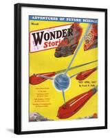 Wonder Stories, 3, 1932-Frank R Paul-Framed Art Print