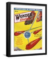 Wonder Stories, 3, 1932-Frank R Paul-Framed Art Print