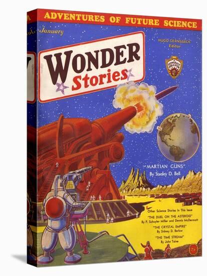 Wonder Stories, Guns-Frank R Paul-Stretched Canvas