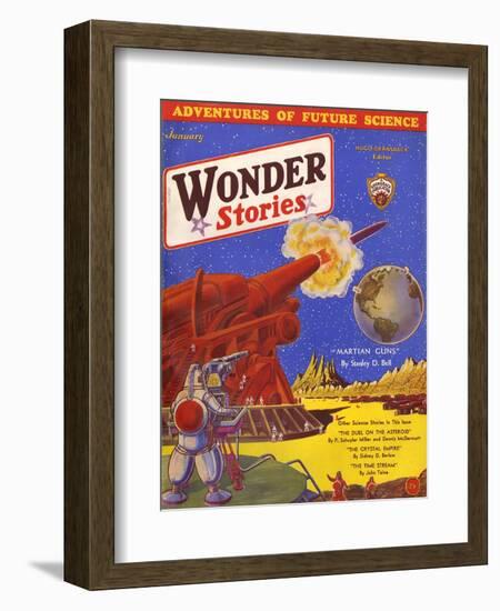 Wonder Stories, Guns-Frank R Paul-Framed Art Print