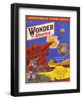 Wonder Stories, Guns-Frank R Paul-Framed Art Print