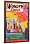 Wonder Stories, NY Dome-Frank R Paul-Framed Art Print