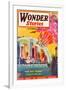 Wonder Stories, NY Dome-Frank R Paul-Framed Art Print