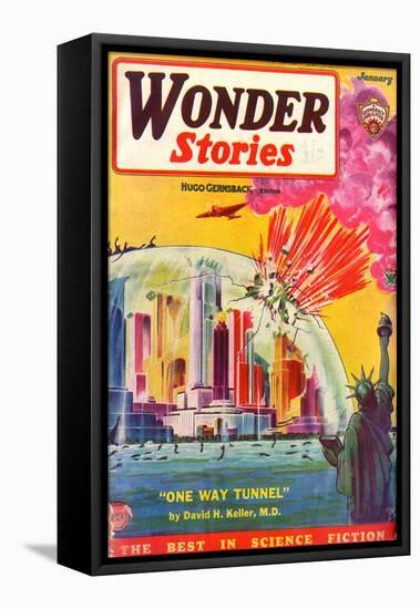 Wonder Stories, NY Dome-Frank R Paul-Framed Stretched Canvas