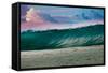 Wonder Wall-Heaving wall of water breaking over a Hawaiian reef, Hawaii-Mark A Johnson-Framed Stretched Canvas