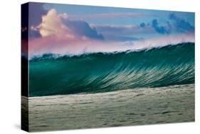 Wonder Wall-Heaving wall of water breaking over a Hawaiian reef, Hawaii-Mark A Johnson-Stretched Canvas