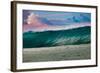 Wonder Wall-Heaving wall of water breaking over a Hawaiian reef, Hawaii-Mark A Johnson-Framed Photographic Print