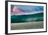 Wonder Wall-Heaving wall of water breaking over a Hawaiian reef, Hawaii-Mark A Johnson-Framed Photographic Print