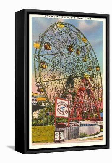 Wonder Wheel, Coney Island, New York City-null-Framed Stretched Canvas