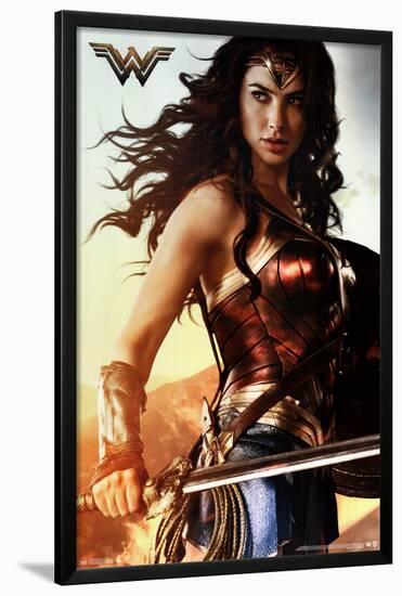 Wonder Woman- Shield-null-Lamina Framed Poster