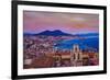 Wonderful City View of Naples Italy with Mount Ves-Markus Bleichner-Framed Art Print