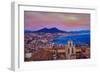Wonderful City View of Naples Italy with Mount Ves-Markus Bleichner-Framed Premium Giclee Print
