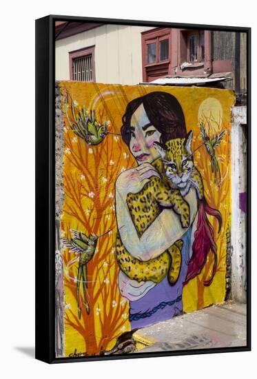 Wonderful Graffiti, Valparaiso, Chile-Peter Groenendijk-Framed Stretched Canvas