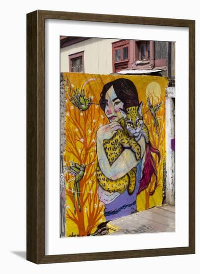 Wonderful Graffiti, Valparaiso, Chile-Peter Groenendijk-Framed Photographic Print