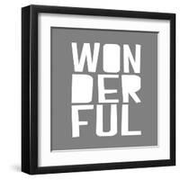 Wonderful GREY-Gigi Louise-Framed Art Print