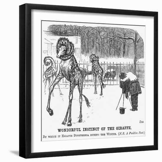 Wonderful Instinct of the Giraffe, 1865-George Du Maurier-Framed Premium Giclee Print