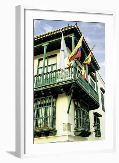 Wonderful Spanish Colonial Architecture, Old City, Cartagena, Colombia-Jerry Ginsberg-Framed Photographic Print