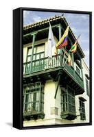 Wonderful Spanish Colonial Architecture, Old City, Cartagena, Colombia-Jerry Ginsberg-Framed Stretched Canvas
