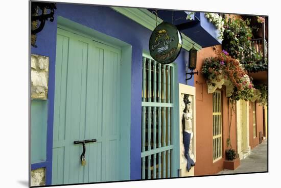 Wonderful Spanish Colonial Architecture, Old City, Cartagena, Colombia-Jerry Ginsberg-Mounted Photographic Print