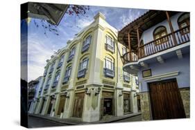 Wonderful Spanish Colonial Architecture, Old City, Cartagena, Colombia-Jerry Ginsberg-Stretched Canvas