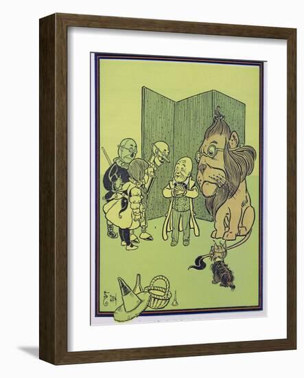 "Wonderful Wizard of Oz" Characters, Dorothy Discovers the Wizard Is a Fraud-null-Framed Art Print