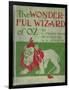 "Wonderful Wizard of Oz," First Edition Book Cover, Written by Frank Lyman Baum in 1900-null-Framed Art Print