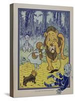 "Wonderful Wizard of Oz" Main Characters, Dorothy Speaks to the Cowardly Lion-null-Stretched Canvas