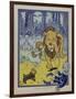 "Wonderful Wizard of Oz" Main Characters, Dorothy Speaks to the Cowardly Lion-null-Framed Art Print