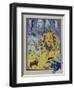 "Wonderful Wizard of Oz" Main Characters, Dorothy Speaks to the Cowardly Lion-null-Framed Art Print