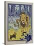 "Wonderful Wizard of Oz" Main Characters, Dorothy Speaks to the Cowardly Lion-null-Stretched Canvas