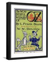 "Wonderful Wizard of Oz," Title Page of First Edition Written by Frank Lyman Baum in 1900-null-Framed Art Print