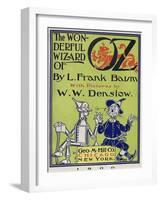 "Wonderful Wizard of Oz," Title Page of First Edition Written by Frank Lyman Baum in 1900-null-Framed Art Print