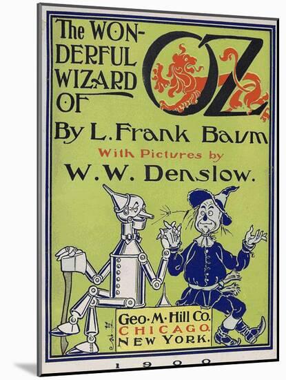 "Wonderful Wizard of Oz," Title Page of First Edition Written by Frank Lyman Baum in 1900-null-Mounted Art Print