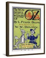 "Wonderful Wizard of Oz," Title Page of First Edition Written by Frank Lyman Baum in 1900-null-Framed Art Print