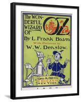 "Wonderful Wizard of Oz," Title Page of First Edition Written by Frank Lyman Baum in 1900-null-Framed Art Print