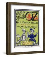 "Wonderful Wizard of Oz," Title Page of First Edition Written by Frank Lyman Baum in 1900-null-Framed Art Print