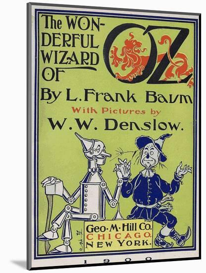 "Wonderful Wizard of Oz," Title Page of First Edition Written by Frank Lyman Baum in 1900-null-Mounted Art Print