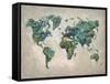 Wonderful World Map-James Zheng-Framed Stretched Canvas