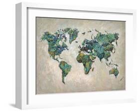 Wonderful World Map-James Zheng-Framed Art Print