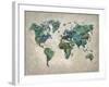 Wonderful World Map-James Zheng-Framed Art Print