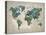 Wonderful World Map-James Zheng-Stretched Canvas