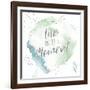 Wonderful World V Blue Green-Laura Marshall-Framed Art Print