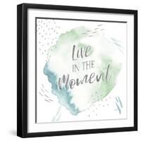 Wonderful World V Blue Green-Laura Marshall-Framed Art Print