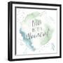 Wonderful World V Blue Green-Laura Marshall-Framed Art Print